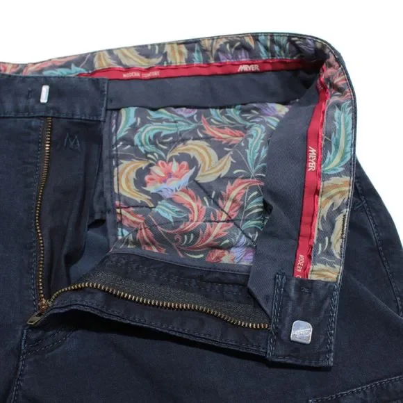 Meyer NWT Casual / Cargo Shorts Size 52 36 US Solid Blue Cotton Blend